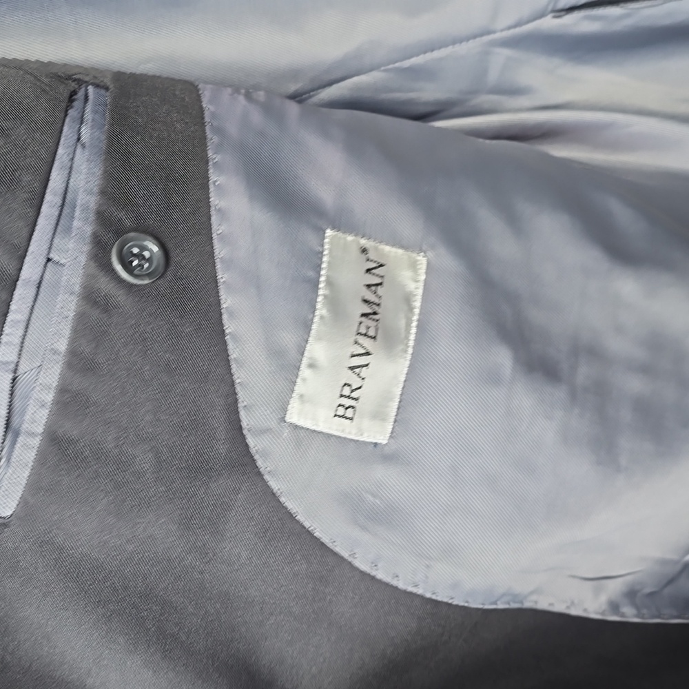 Braveman Men's Mod Mp200-05 Charcoal Gray Two-piece Suit 50r 44w NWT - Picture 10 of 17